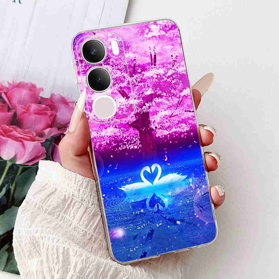For Vivo Y19s V2419 Case Luxury Painted Cover Soft Silicone Casing For Vivo Y 19s Y19s Y 29 Y29 5G Back Cover Bumper