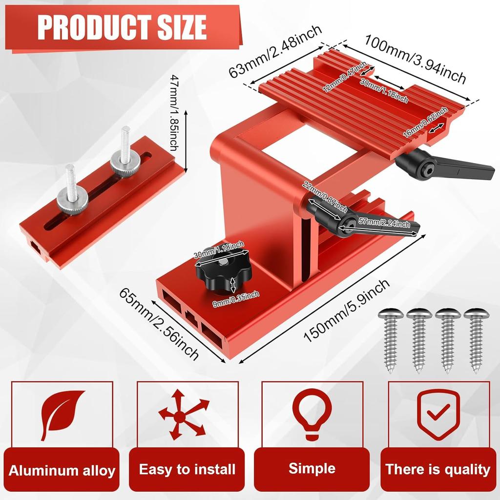 Sharpening Tool Rest Jig, Angle & Height Adjustable Sharpening Jig Tool, Manual Bench Grinder Tool Rest, Aluminum Alloy Sharpening Tool Rest Jig