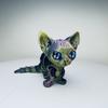 12cm Creative Mini 3D Printing Cute Siamese Pet Cat Toy New Simulation Animal Home Decoration Model Children Birthday Gift