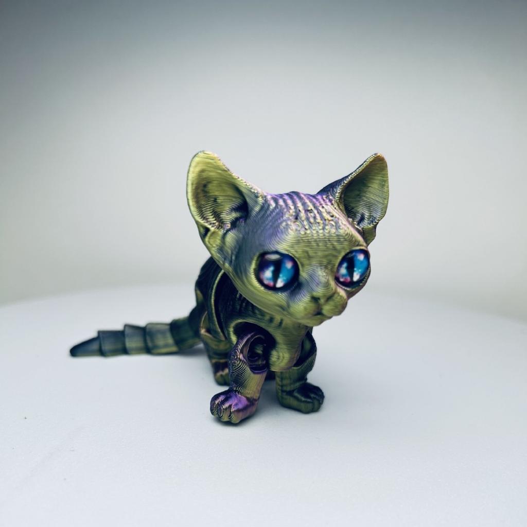 12cm Creative Mini 3D Printing Cute Siamese Pet Cat Toy New Simulation Animal Home Decoration Model Children Birthday Gift
