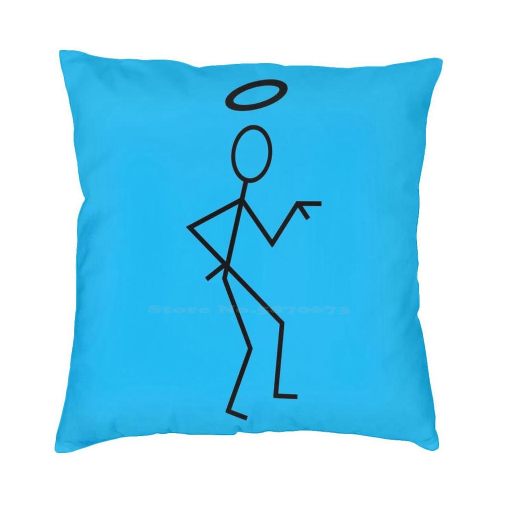 The Saint Stick Figure ( Black ) . Pillowcase Bedroom Home Decoration Saint Tv Roger Moore Charteris Simon Templar Retro