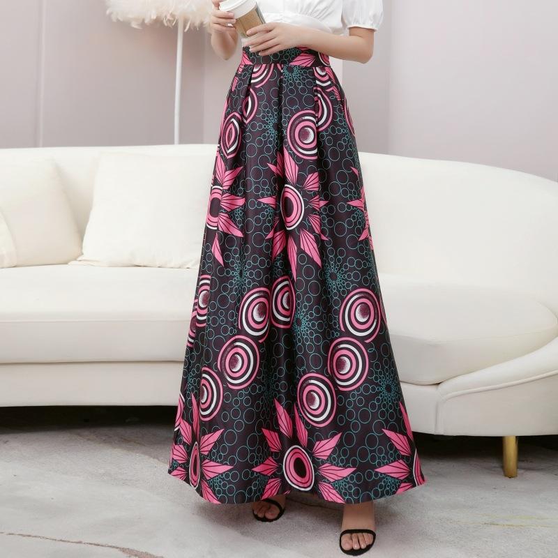 Fashion women's clothing digital printing large size skirt large pendulum medium and long skirt