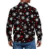 Men's Casual Style Solid Color Loose  Shirt Long-sleeved Top