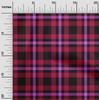 oneOone Cotton Flex Medium Blue Fabric Check Sewing Material Print Fabric By The Yard 40 Inch
