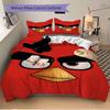 Angry Bird Face Print 3Pcs Bedding Setduvet Cover With 2 Bedropillowcase Home Birthday Gift