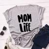 Mom Life Black Letter Print Women T Shirt Short Sleeve O Neck Loose Women T Shirt Ladies Tee Shirt Tops Camisetas Mujer Tops Y2k