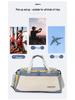 Women's Large Capacity Gym Bag with Wet/Dry Separation - Print Logo, Sports, Hand Luggage, Short Trips, Swimming Bag