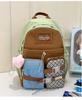 School bag Mori dopamine color matching backpack for junior high school students Small fresh school bag Versatile high value American shoulder bag