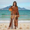 Russian Mesh Sun Protection Long-Sleeve One-Piece Swimsuit Cover-Up for Women