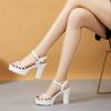 Heeled Wedge With Platform Waterproof Women's Sandals Luxury Summer 2025 Trending Comfortable Vip Original Offers Ladies Shoes