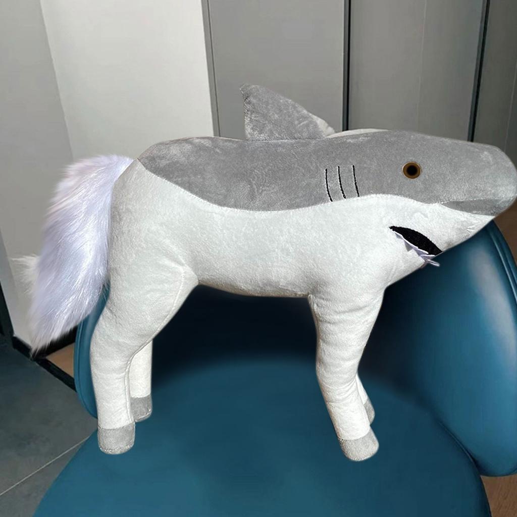 40/50/60cm Shark Horse Soft Stuffed Plush Toy Stuffed Shark Head Horse Body Model Doll Pillow Toy For Kid Children Birthday Gift