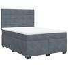 Vidaxl Kontinentalbett Mit Matratze, Dunkelgrau, Samt 140X190Cm