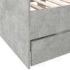 Daybed with Drawers Without Mattress Concrete Gray 90 x 190 cm