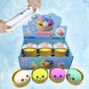 Color Simulation Steamed Stuffed Bun Pinching Music Decompression and Relaxation Creative New Reusable Extrusion Toy Gifts.