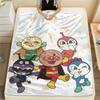 Anpanman Anime Flannel Blanket, Soft Warm Throw for Home Decor, Ideal Gift for Fans, Cozy Bedding for Sofa Bed Living Room