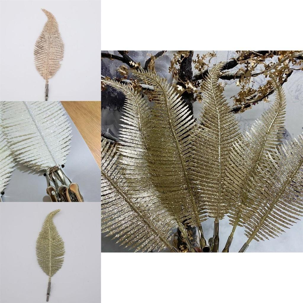 Elegant Clip On Feather Glitter Baubles For Stunning Christmas Tree Decor