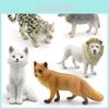 Realistic Plastic Forest Animal Models Including Gray Wolf Arctic Fox Snow Leopard