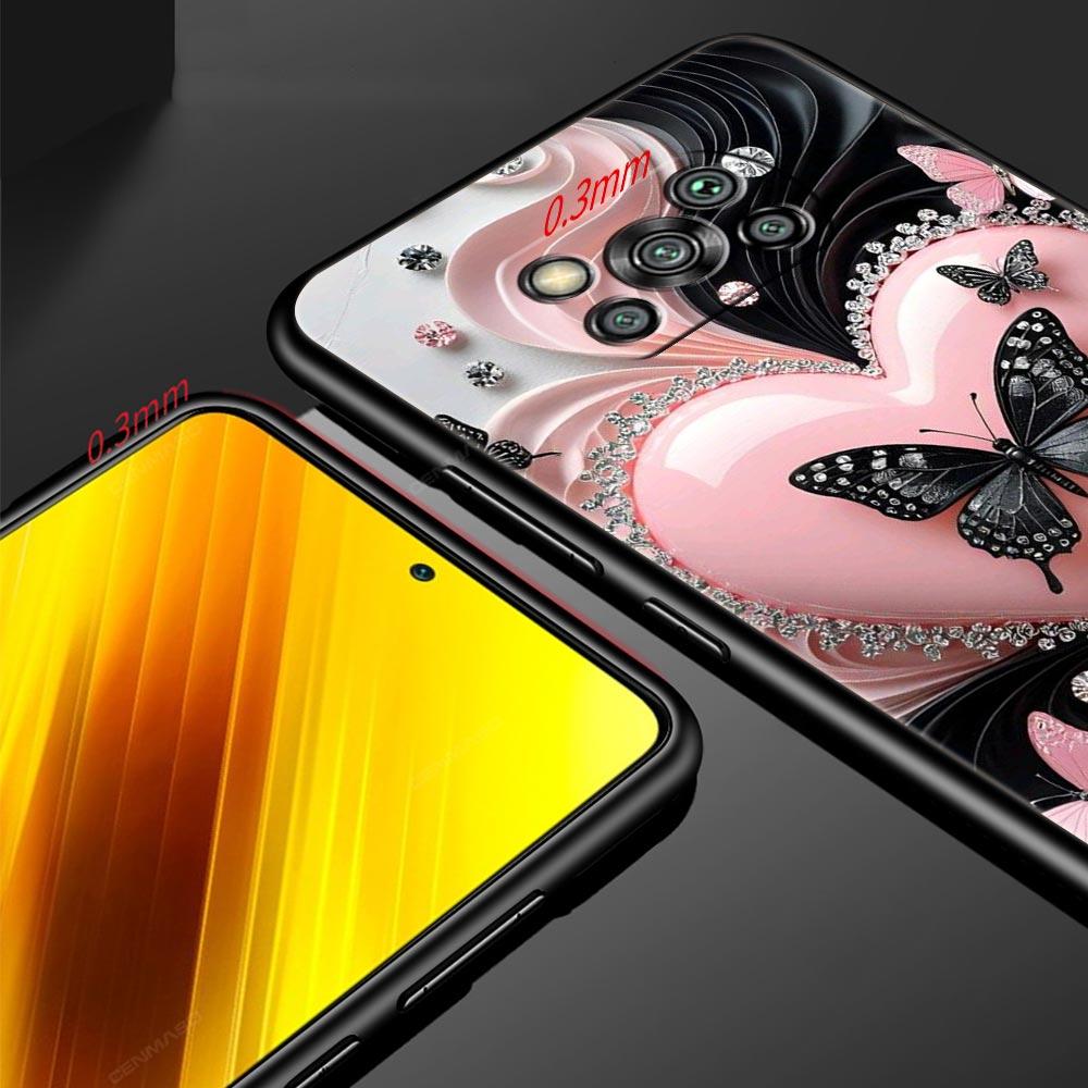 Colored Love Heart Printed Phone Case Cover  for Xiaomi Poco F7 Ultra F6 F5 F4 F3 X6 X5 X4 X3 NFC C51 C55 M4 GT Soft TPU Shell