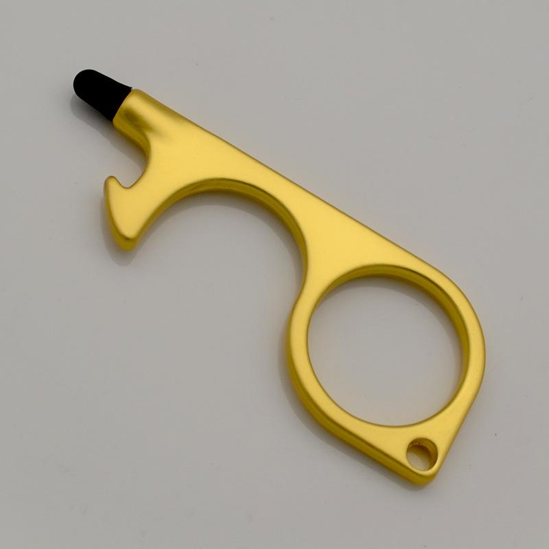 EDC Contactless Zinc Alloy Pendant Keychain Touchscreen and Elevator Opener