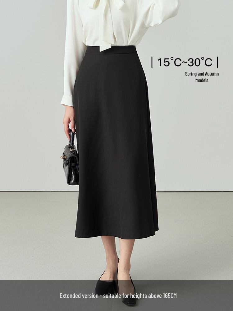 

Женский профессиональный осенний костюм-юбка А-силуэта Miss Bird для собеседования, черный S for 90-100 lbs