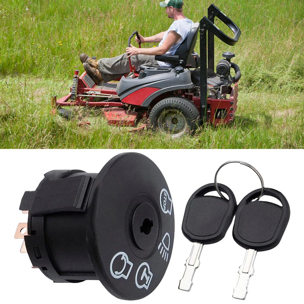Universal Ignition Switches with Key for Zero Turn Mowers 3 Position 5 Terminal Power Switches Replacement Switches