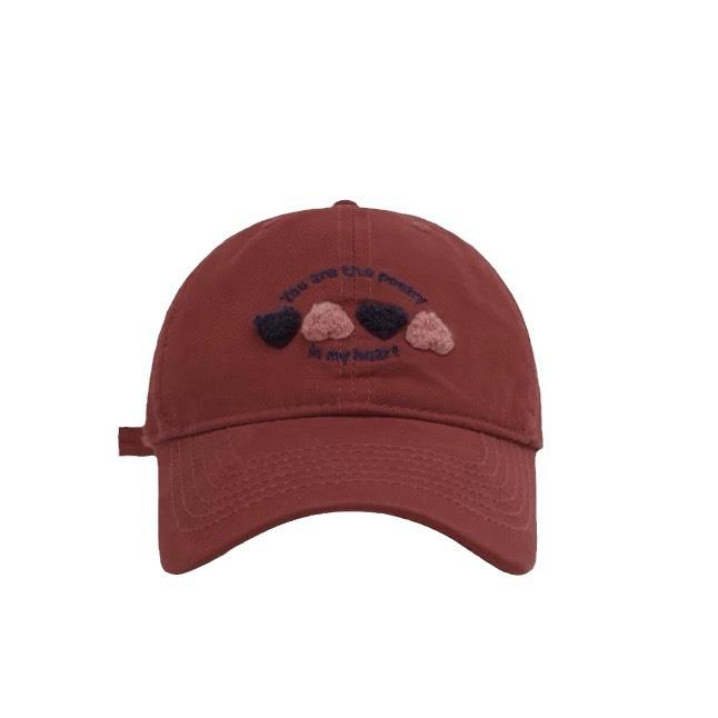 New Original Design Love and Fresh Baseball Hat for Women with Soft Top Wide Hat Showing Face with Small Duckling Cap