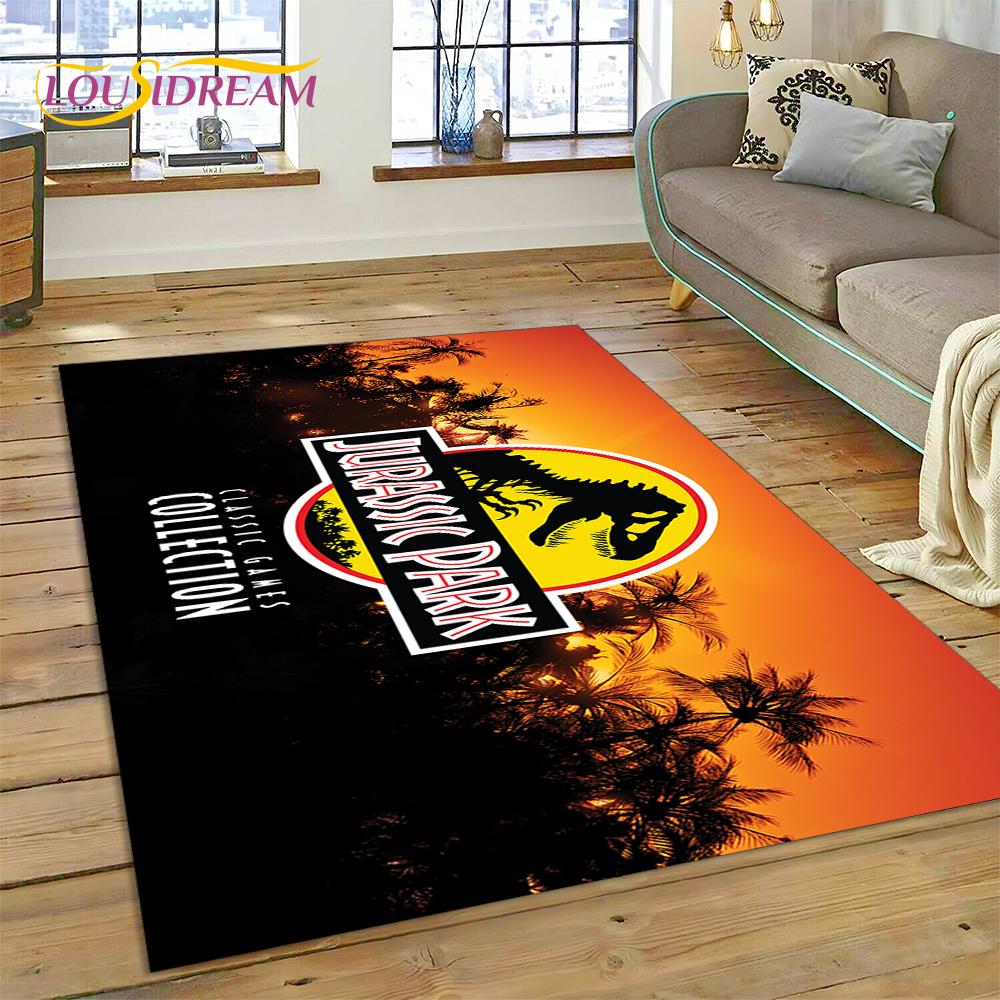 3D Cartoon Jurassic Park Dinosaur Dino Rug Carpet for Living Room Bedroom Decor,floor Mat Non-slip Decoration for Sofa Doormat