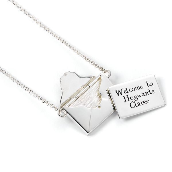HARRY POTTER Sterling Silver Personalised Acceptance Letter Necklace In Opening Envelope