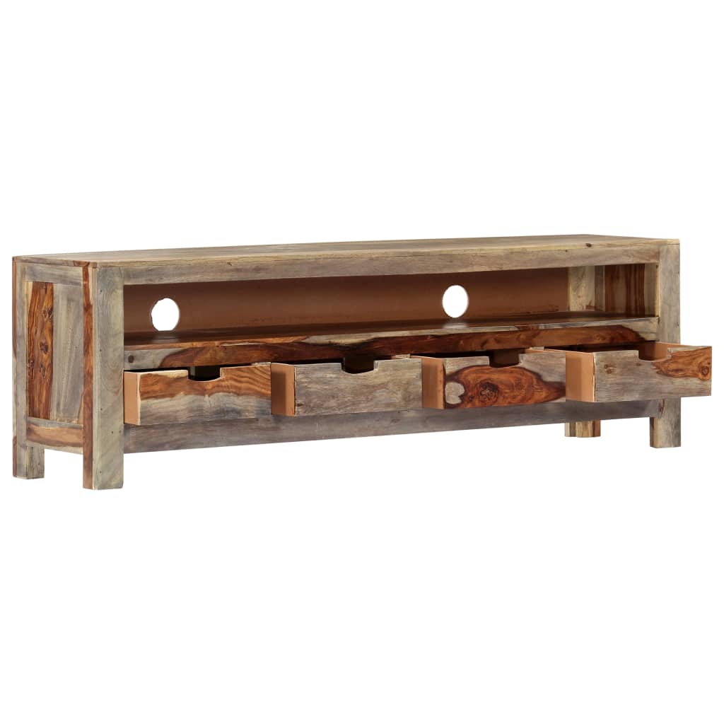 TV Stand 130 X 30 X 40 Cm Solid Acacia Wood