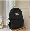 Schoolbag Simple and Versatile Ins Campus Style Backpack Female Solid Color Large Capacity High School Student Schoolbag Travel Computer Backpack