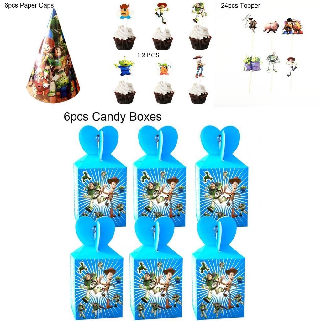 Story Toy Theme Buzz Woody Bo Peep Birthday Party Supplies Plates Cups Banner