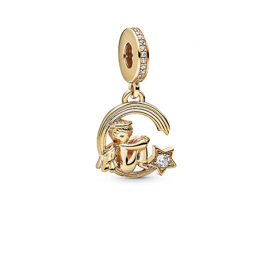 Vergoldetes Funkelndes Familienstammbaum Charm-Perle Passend für Original-Armband Feiner Schmuck Kirschblüte Liebesbrief Umschlag Anhänger