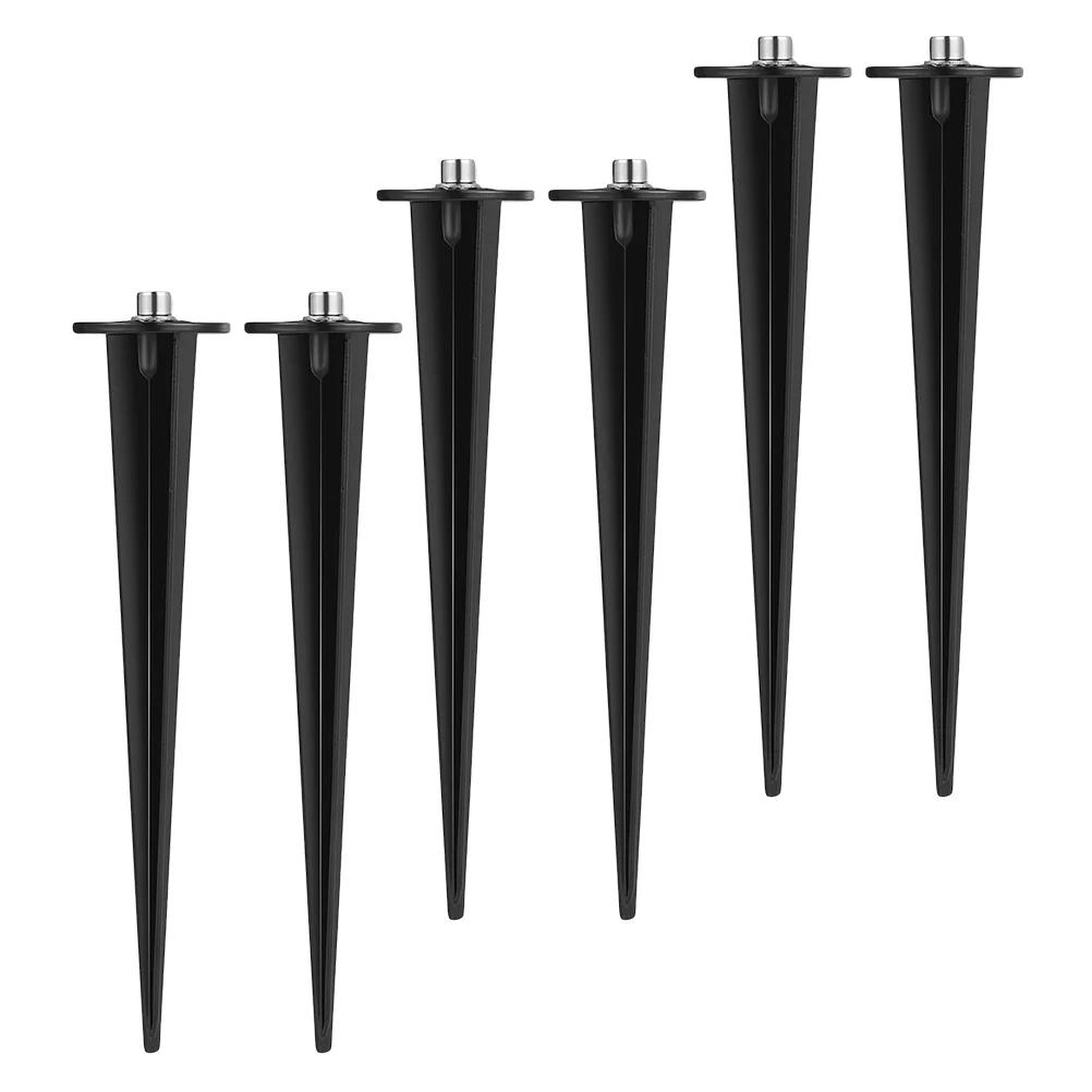 

6Pcs Light Stake Stakes Lights Ground Spike Solar Garden Spikes Landscape Lamp Replacement Led Yard Flood Lamps Lighting Pathway 6 Pack чёрный