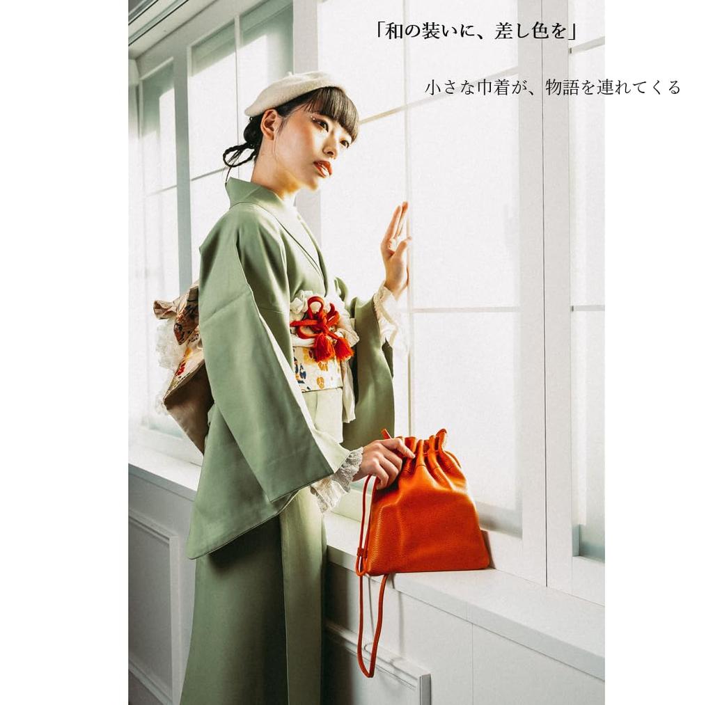 [MRivet] Echte Leder KordelzugtascheMini-Tasche, 3-Wege, Umhängetasche, Hergestellt von Top-Taschenhandwerkern, Rindsleder, Schlicht, Einfach (Schwarz)