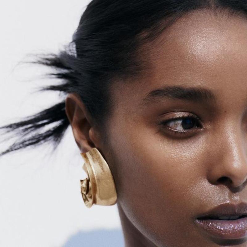 Gold/Silver Clip Earring Unique Spirals Shaped Ear Studs Irregular Geometric Ear Rings Elegant Party Jewelry Accessory