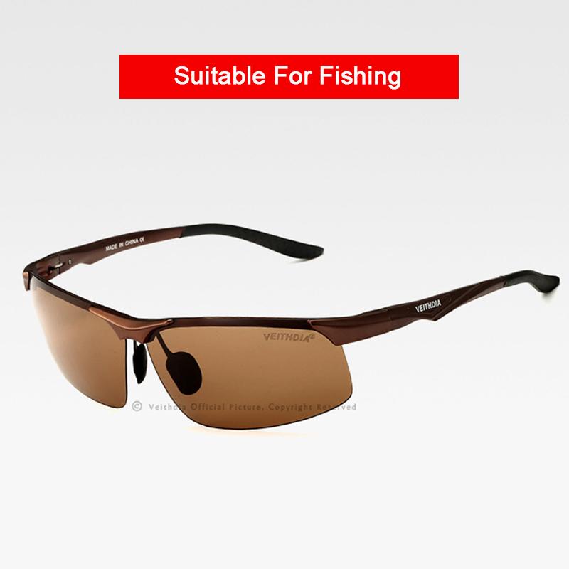 VEITHDIA Aluminum Magnesium Men's Polarized VU400 Sun Glasses Night Vision Mirror Male Eyewear Sunglasses Goggle Oculos 6502