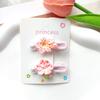 2pcs New Peach Blossom Flower Hair Clip Duck Mouth Clip Little Girl Side Clip Headdress Hair Accessory