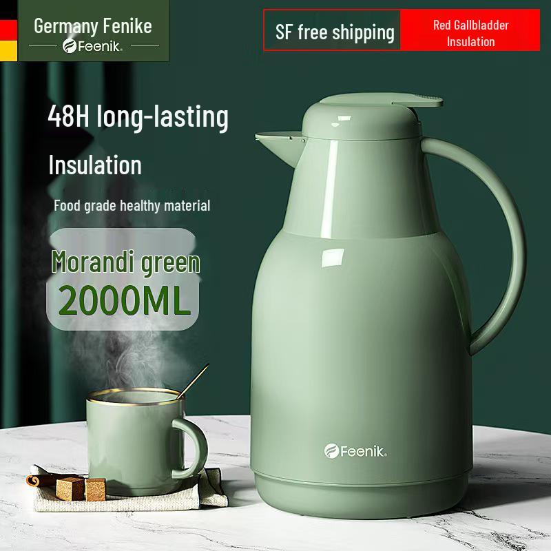 

Large Capacity Thermos Kettle: Stylish Hot Water Bottle for Home, Office, or Dorm 1500ml-2000ml