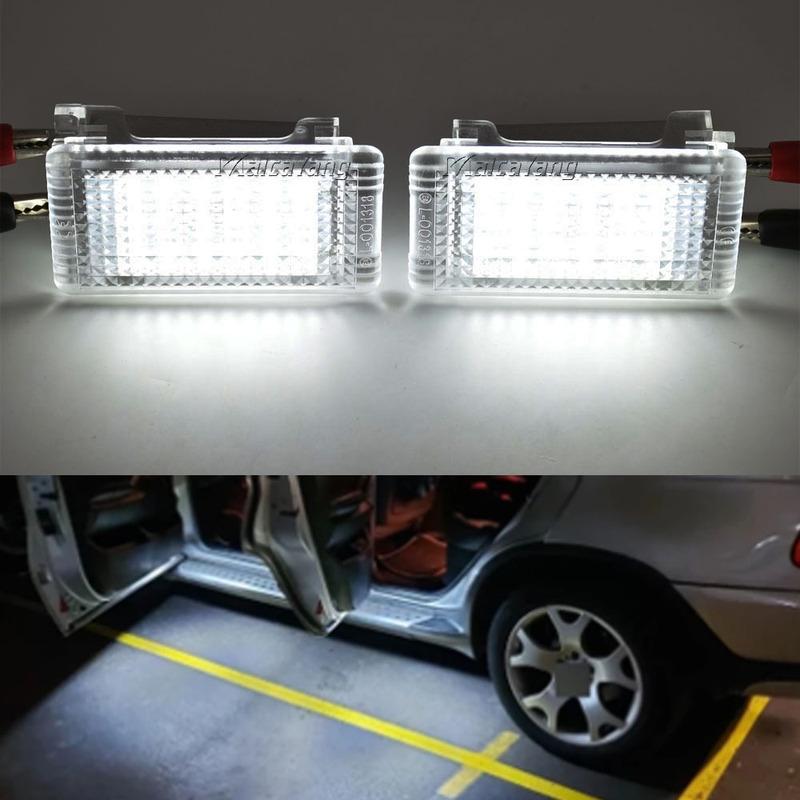 

2Pcs Car White LED Courtesy Door Lights Lamps For Mercedes Benz E-Class W210 W639 E220 E200 E230 E240 324 Sprinter Viano Vito