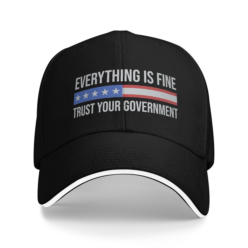 Berretto da Baseball Unisex Vintage Tutto Va Bene Fidati del Tuo Governo Cappello Snapback Unisex da Donna Cappello da Sole per Esterno Tutte le Stagioni Vestibilità Regolabile