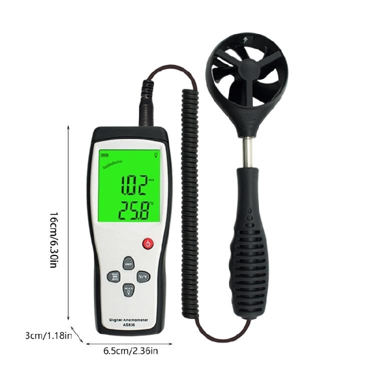 Reliable Digital Anemometer For Measuring Airflows 0.3-45m/s Perfect For HVAC Engineers And Industrial Applications