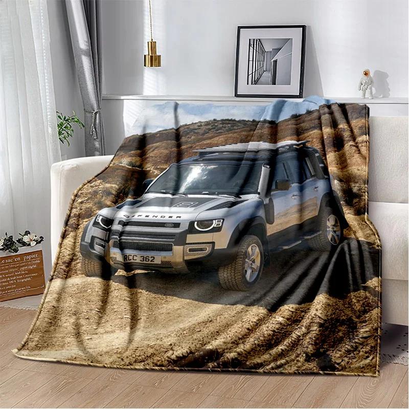 Luxurious HD Fashion Trend Sports Car L-LAND ROVER Logo Blanket - Perfect for Children as Gift Sofa Bed Office Hotel Decor