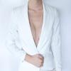 Alluring Pearls And Gold Alloy Body Chain Necklace Designed For Women Seeking To Stand Out At Social Gatherings