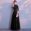Celebrity evening dress 1011 new host elegant dignified atmosphere princess banquet slim and thin dress summer