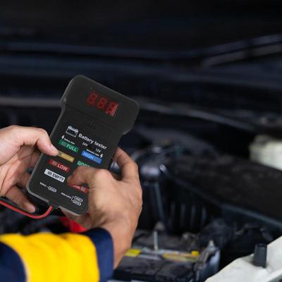 Autobatterietester 12V/24V Autobatterie-Diagnosetool Autolasttester Anzeige Elektrische Werkzeuge mit LCD-Anzeige