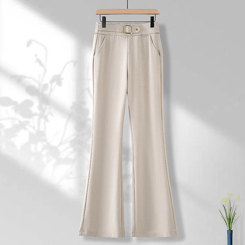 

Trendy 3D-Cut Micro-Elastic Flared Pants for Women - 2026 Spring/Autumn Bestseller High-Waisted Slimming Wide-Leg Design XL /29 [for 115-125 lbs]