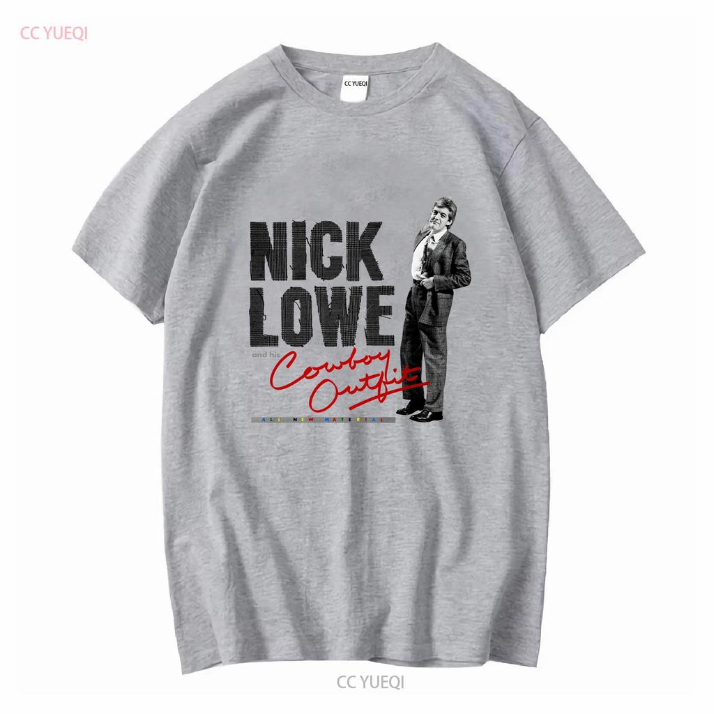 Nick Lowe and His Cowboy Outfit Album T Shirt All Size S 2345XL long or short sleeves vintage Washed Unisex graphic streetwear