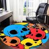 1pc Skulls Carpet, Round Non Slip Durable Large Size Office Carpet, Suitable for Office