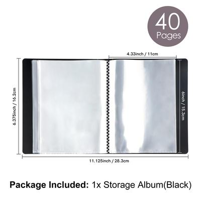 A6 40 Seiten Transparentes Sticker Foto Aufbewahrungsalbum, Transparente Stanz- und Stempel-Aufbewahrungstaschen, Transparente Kunststoffordner, Stempel-Schneidwerkzeuge