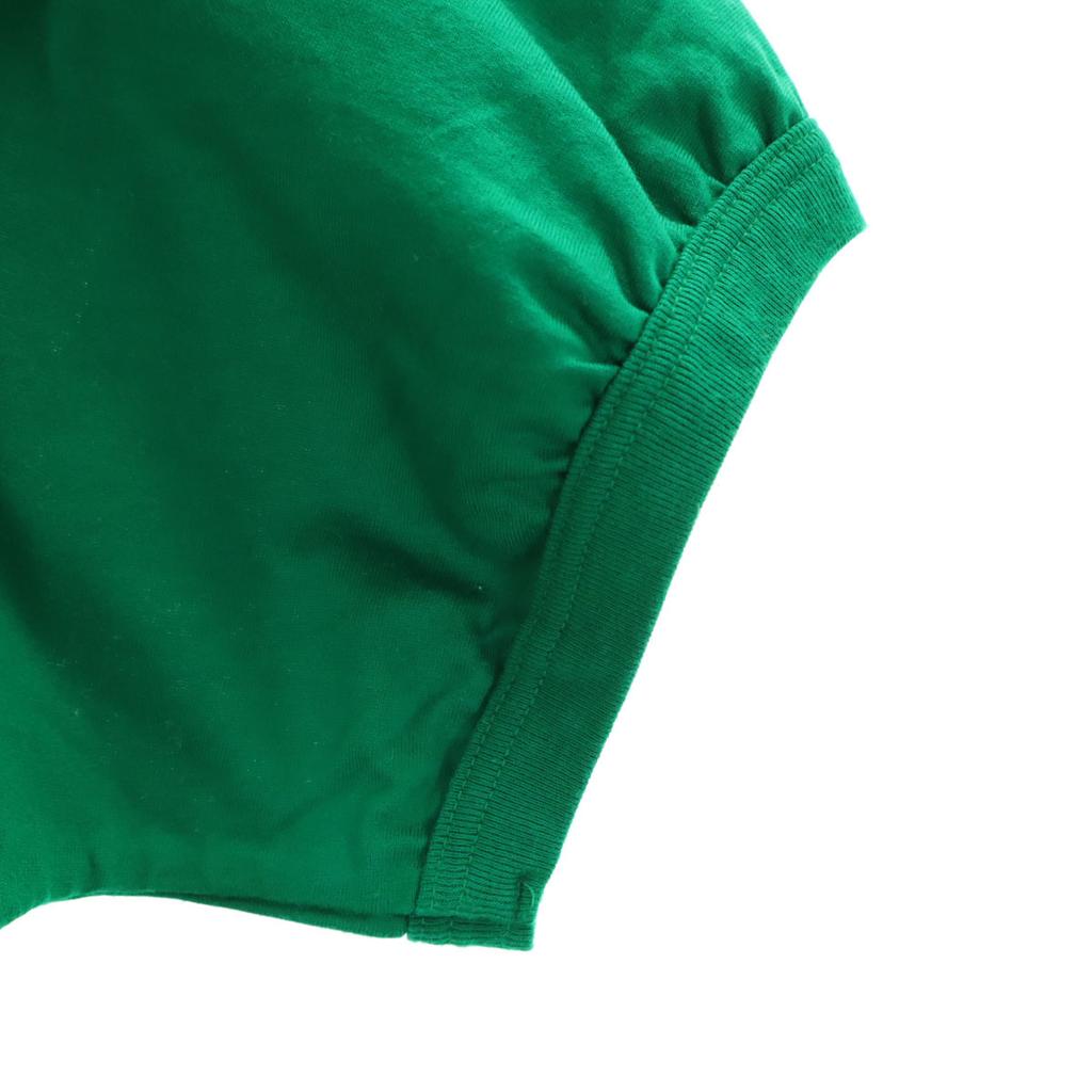 MIKIHOUSE Rückseitiges Logo Kurzarm Henry-Kragen T-Shirt M grün Herren Gebraucht